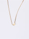 Titanio con collares de corazón liso simplista chapado en oro