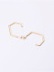 Titanio Con Pendientes Geométricos Vintage Chapados En Oro