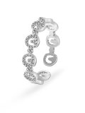 Anillo de acero inoxidable fino hueco francés