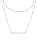 Collar minimalista rectangular de acero inoxidable