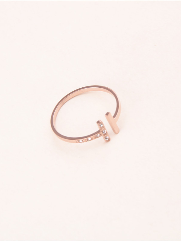 Anillo estilo simple con apertura T H