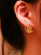 Aretes retro chapados en oro rosa