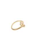 Anillo de banda minimalista irregular de acero titanio