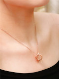 Collar de clavícula colgante de círculo simple