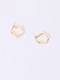 Titanio con pendientes de clip geométricos simplistas chapados en oro