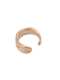 Anillo de banda minimalista irregular de acero titanio