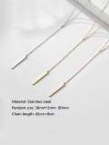 Collar minimalista de múltiples hilos con borla de acero inoxidable