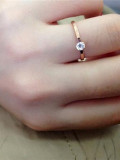 Regalo de San Valentín de circón chapado en rosa