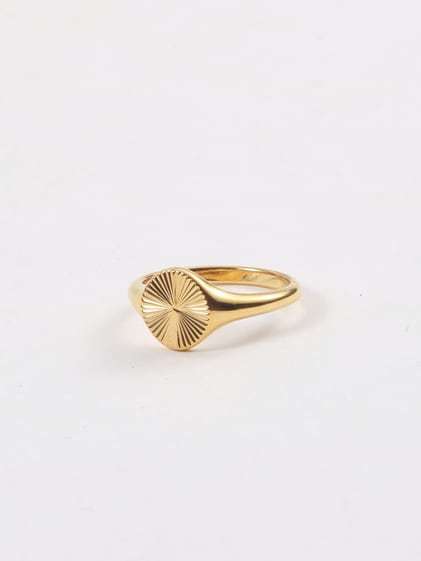 Anillo de banda minimalista irregular de acero inoxidable