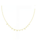 Titanio con collares de estrellas simplistas chapados en oro