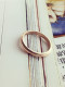 Anillo simple liso chapado en oro rosa