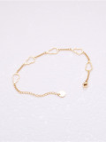 Collares de titanio con calabaza hueca simplista chapada en oro