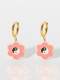 Pendiente Huggie Flower Trend de acero inoxidable