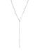 Collar de lazo minimalista con medallón rectangular de acero inoxidable