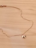 Collar de clavícula con colgante de frijol pequeño