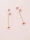 Pendientes colgantes de flores dulces de moda