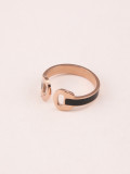 Anillo de apertura de pegamento negro D hueco doble