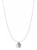 Collar simple de acero inoxidable con disco de estrella hueca
