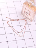 Tobillera de cadena doble de temperamento de moda coreana
