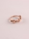 Anillo de mujer de titanio con flor de sol