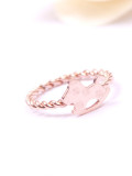 Anillo de mujer de titanio con patrón de caballito