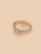 Anillo de mujer chapado en oro rosa con circón