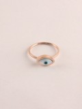 Anillo de titanio de moda con forma de ojo