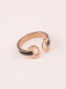 Anillo de apertura de pegamento negro D hueco doble