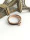 Anillo de circón de pegamento negro de titanio de moda