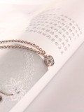 Collar de mujer con colgante de circón redondo