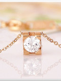 Collar Clavícula Cuadrado Circonitas Brillantes