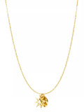 Collar simple de acero inoxidable con disco de estrella hueca