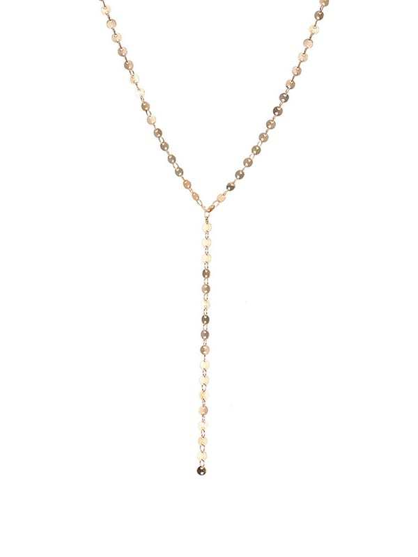 Collar Lariat Minimalista Irregular de acero inoxidable