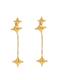 Pendiente de gota minimalista de estrella larga de acero de titanio