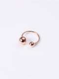 Anillo midi minimalista redondo de titanio