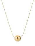 Collar minimalista de bolas redondas de acero inoxidable