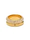 Anillo apilable minimalista geométrico de diamantes de imitación de acero inoxidable