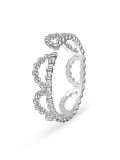 Anillo de acero inoxidable de encaje hueco fino
