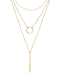 Collar minimalista redondo de acero inoxidable con varios hilos
