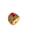 Anillo de banda de Hip Hop geométrico de piedra de vidrio de acero inoxidable