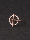 Anillo de titanio con geometría irregular hueca