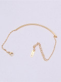 Pulseras de titanio con flecos simplistas chapados en oro