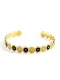 Brazalete de acero inoxidable con tendencia geométrica esmaltada