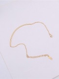 Pulseras de titanio con flecos simplistas chapados en oro