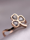 Anillo de mujer con circonita en forma de flor