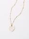 Collar minimalista de corazón de concha de acero de titanio