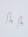 Temperamento Aretes Lineas Chapados en Oro Rosa