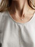 Collar minimalista de múltiples hilos con borla de acero inoxidable