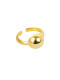 Anillo de banda minimalista con bola de plata de ley 925
