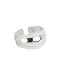 Anillo de banda minimalista geométrico de plata de ley 925